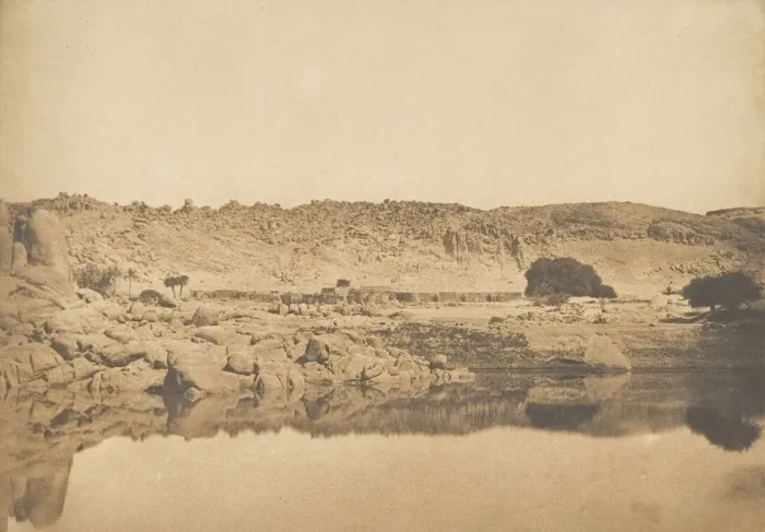 Framed Print : Vue prise au Nord de Philae - Village de Kounoco, 1849-50. Creator: Maxime du Camp Framed Print : Vue prise au Nord de Philae - Village de Kounoco, 1849-50. Creator: Maxime du Camp
