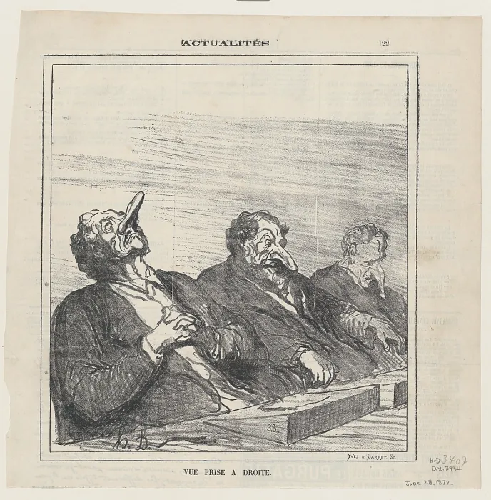 Framed Print : Vue prise a droite, 1872. Creator: Honore Daumier Framed Print : Vue prise a droite, 1872. Creator: Honore Daumier