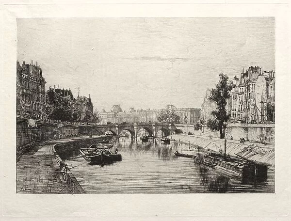 Vue prise du Pont S. Michel. Creator: Maxime Lalanne (French, 1827-1886)