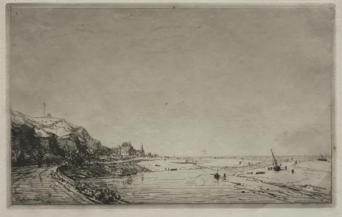 Framed Print : Vue prise du Port de Dives. Creator: Maxime Lalanne (French, 1827-1886) Framed Print : Vue prise du Port de Dives. Creator: Maxime Lalanne (French, 1827-1886)