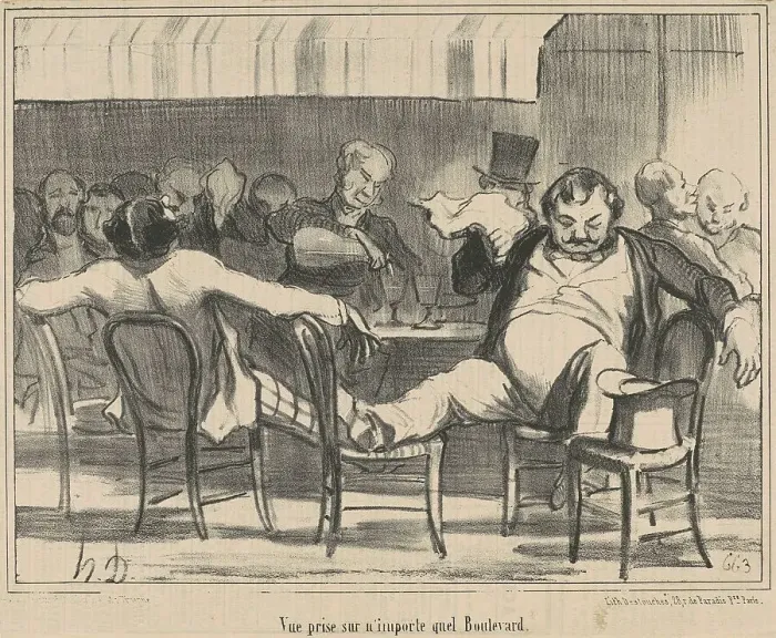 Framed Print : Vue prise sur n'importe quel boulevard, 19th century. Creator: Honore Daumier Framed Print : Vue prise sur n'importe quel boulevard, 19th century. Creator: Honore Daumier