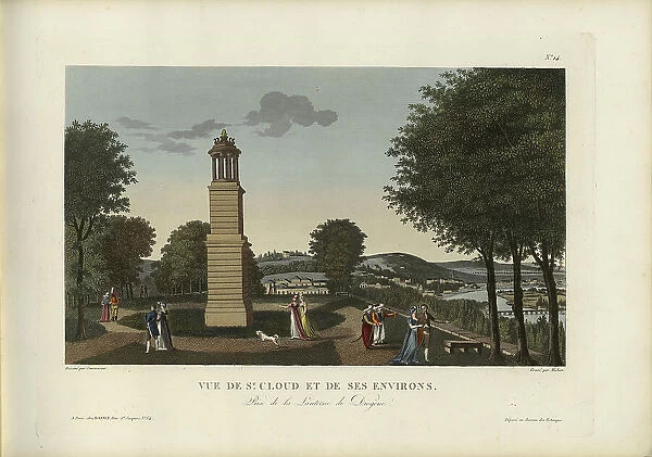 Vue de Saint-Cloud et de ses environs, prise de la Lanterne de Diogène, 1817-1824. Creator: Courvoisier-Voisin, Henri (1757-1830)