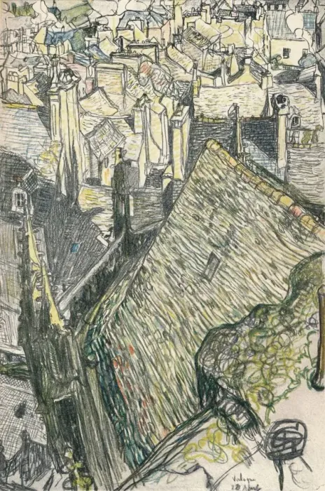 Framed Print : Vue De Valogne, c1911. Artist: Georges Dupuis Framed Print : Vue De Valogne, c1911. Artist: Georges Dupuis