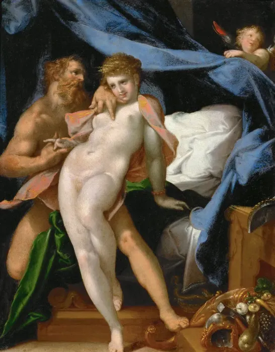 Framed Print : Vulcan and Maia, ca 1585. Artist: Spranger, Bartholomeus (1546-1611) Framed Print : Vulcan and Maia, ca 1585. Artist: Spranger, Bartholomeus (1546-1611)