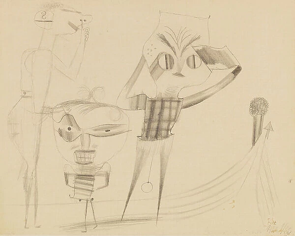 Vulgar comedy, 1922. Creator: Klee, Paul (1879-1940)