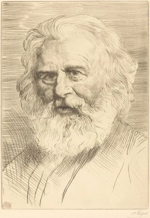 Framed Print : W. H. Longfellow, 1st plate. Creator: Alphonse Legros Framed Print : W. H. Longfellow, 1st plate. Creator: Alphonse Legros
