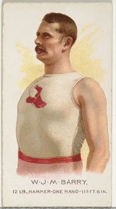 Framed Print : W. J. M. Barry, Hammer Throw, from Worlds Champions, Series 2 (N29) for Allen & Framed Print : W. J. M. Barry, Hammer Throw, from Worlds Champions, Series 2 (N29) for Allen &