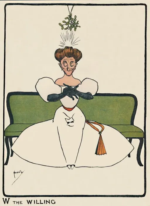 Framed Print : W the Willing, 1903. Artist: John Hassall Framed Print : W the Willing, 1903. Artist: John Hassall