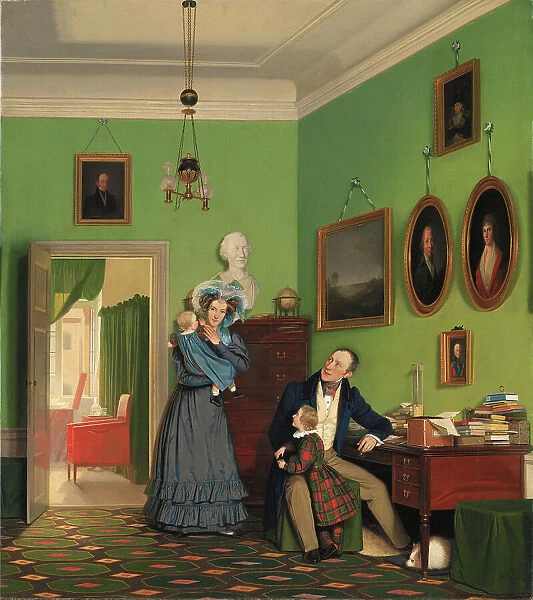 The Waagepetersen Family, 1830. Creator: Wilhelm Bendz