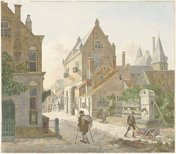 The Waardpoort and the Oude Gracht in Utrecht, 1814. Creator: Jan Hendrik Verheyen