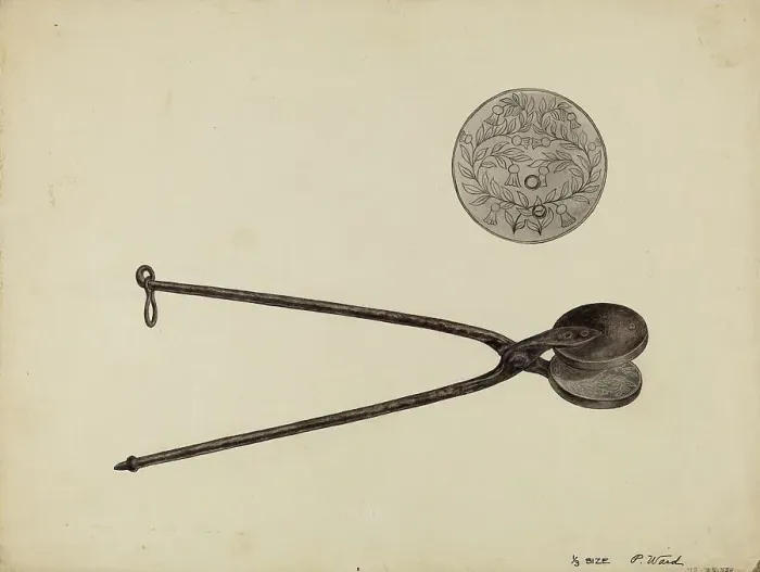 Framed Print : Wafer Iron, c. 1936. Creator: Paul Ward Framed Print : Wafer Iron, c. 1936. Creator: Paul Ward