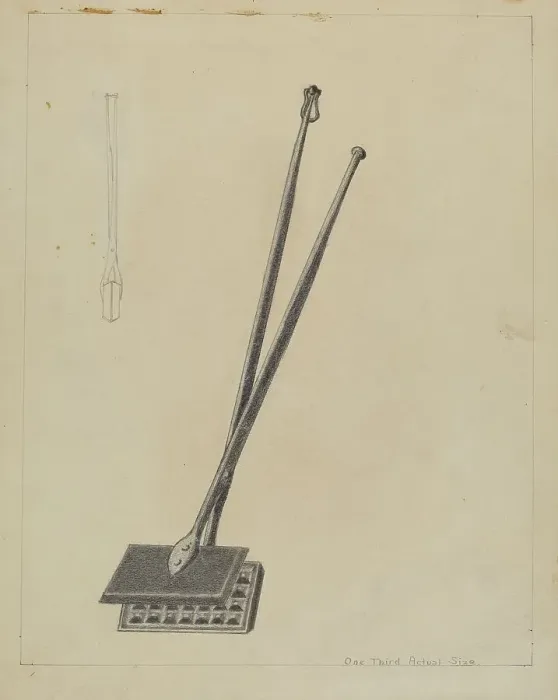 Framed Print : Wafer or Waffle Iron, c. 1936. Creator: Richard Taylor Framed Print : Wafer or Waffle Iron, c. 1936. Creator: Richard Taylor