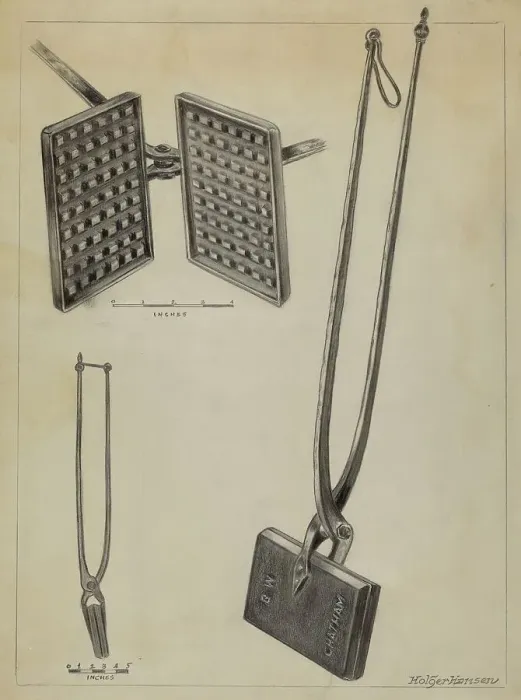 Framed Print : Waffle Iron, c. 1936. Creator: Holger Hansen Framed Print : Waffle Iron, c. 1936. Creator: Holger Hansen