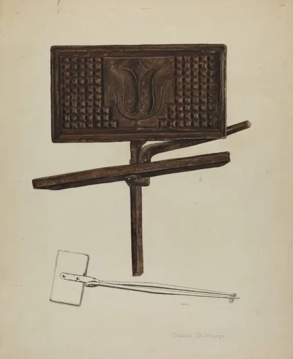 Framed Print : Waffle Iron, c. 1939. Creator: Isabelle De Strange Framed Print : Waffle Iron, c. 1939. Creator: Isabelle De Strange