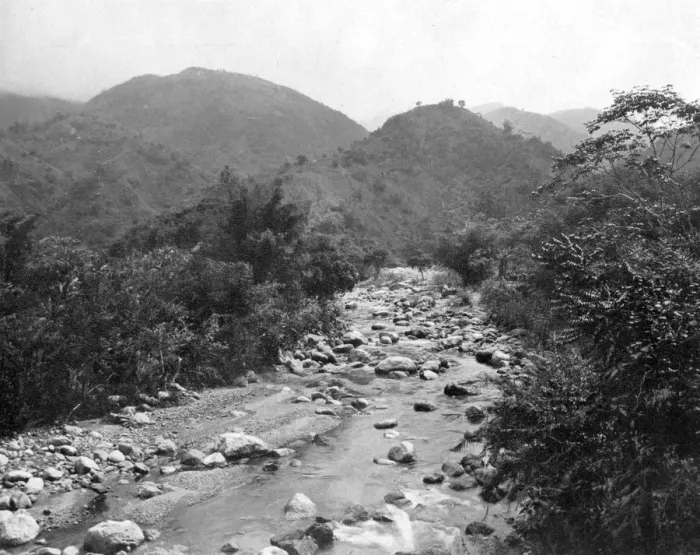 Framed Print : The Wag-River, Castleton, Jamaica, c1905. Artist: Adolphe Duperly & Son Framed Print : The Wag-River, Castleton, Jamaica, c1905. Artist: Adolphe Duperly & Son