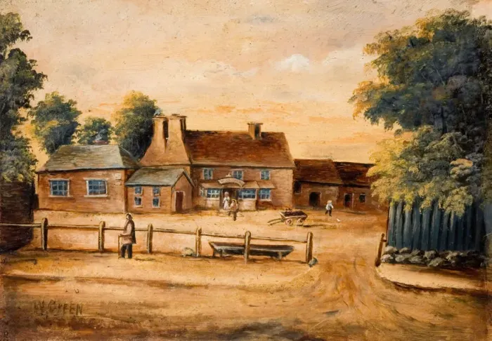 Framed Print : Waggon and Horses Inn, Handsworth, 19th century. Creator: W. Green Framed Print : Waggon and Horses Inn, Handsworth, 19th century. Creator: W. Green