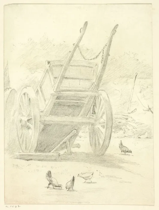 Framed Print : Wagon and Poultry, n. d. Creator: Henry Stacy Marks Framed Print : Wagon and Poultry, n. d. Creator: Henry Stacy Marks