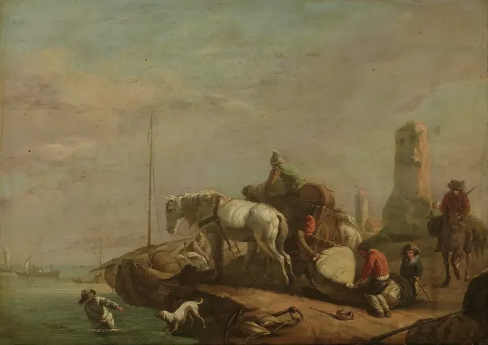 Framed Print : The Wagon, probably 17th or 18th century. Creator: Unknown Framed Print : The Wagon, probably 17th or 18th century. Creator: Unknown