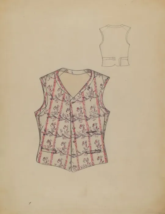 Framed Print : Waistcoat, c. 1936. Creator: Dorothy Gernon Framed Print : Waistcoat, c. 1936. Creator: Dorothy Gernon