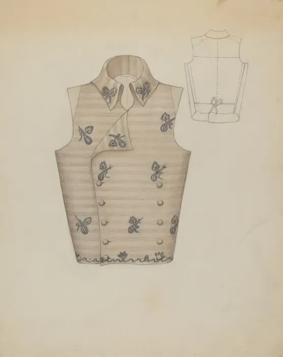 Framed Print : Waistcoat, c. 1936. Creator: Marie Mitchell Framed Print : Waistcoat, c. 1936. Creator: Marie Mitchell