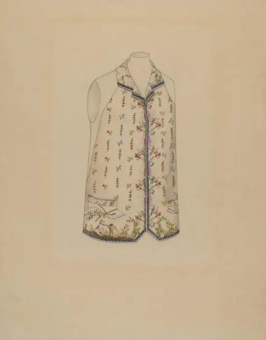 Framed Print : Waistcoat, c. 1936. Creator: Nancy Crimi Framed Print : Waistcoat, c. 1936. Creator: Nancy Crimi
