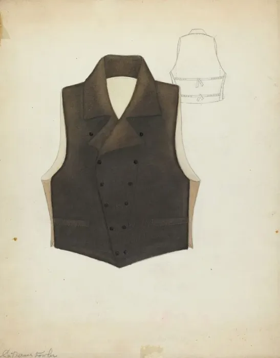 Framed Print : Waistcoat, c. 1937. Creator: Catherine Fowler Framed Print : Waistcoat, c. 1937. Creator: Catherine Fowler