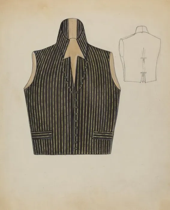 Framed Print : Waistcoat, c. 1937. Creator: Jean Peszel Framed Print : Waistcoat, c. 1937. Creator: Jean Peszel