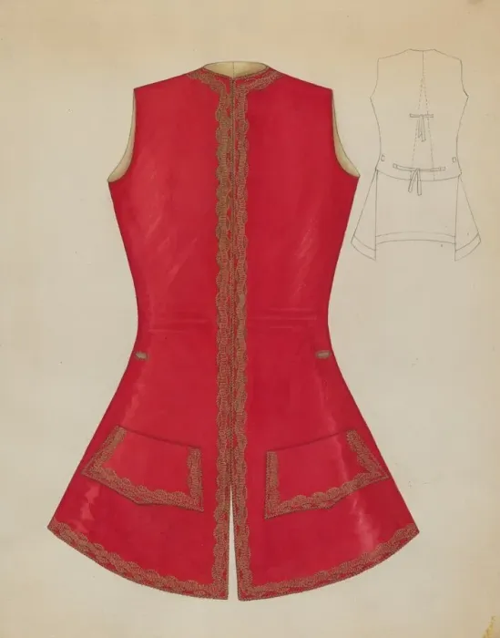 Framed Print : Waistcoat, c. 1937. Creator: Marie Mitchell Framed Print : Waistcoat, c. 1937. Creator: Marie Mitchell