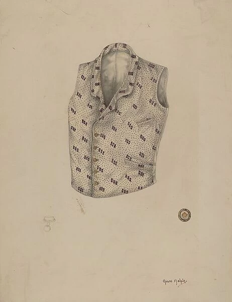 Waistcoat, c. 1938. Creator: Grace Halpin