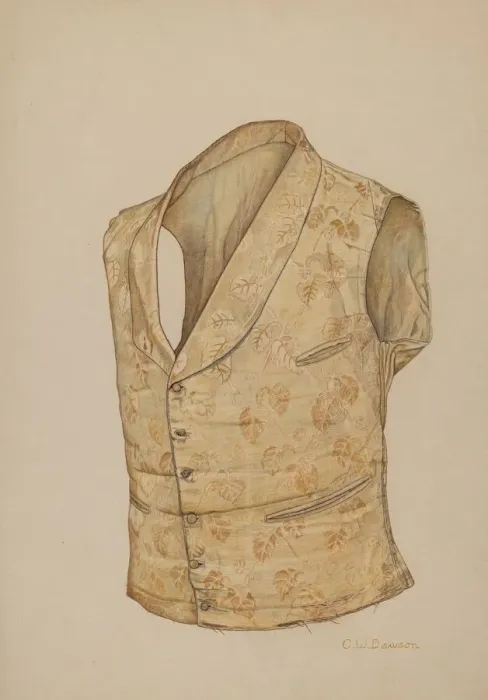 Framed Print : Waistcoat, c. 1941. Creator: Clarence W Dawson Framed Print : Waistcoat, c. 1941. Creator: Clarence W Dawson