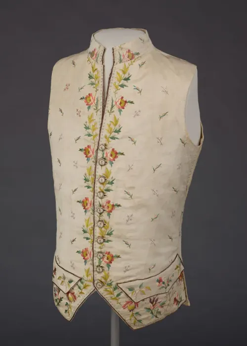 Framed Print : Waistcoat, France, Embroidered 1780s; altered 1795-1805. Creator: Unknown Framed Print : Waistcoat, France, Embroidered 1780s; altered 1795-1805. Creator: Unknown