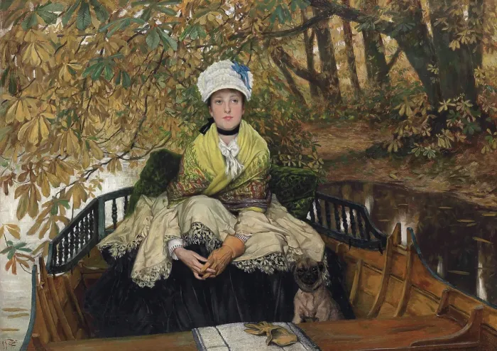 Framed Print : Waiting (also known as In the Shallows), Early 1870s. Creator: Tissot, James Jacques Joseph (1836-1902) Framed Print : Waiting (also known as In the Shallows), Early 1870s. Creator: Tissot, James Jacques Joseph (1836-1902)