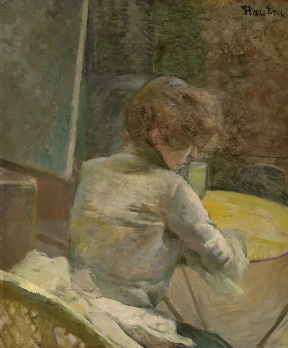Framed Print : Waiting, c1887. Creator: Henri de Toulouse-Lautrec Framed Print : Waiting, c1887. Creator: Henri de Toulouse-Lautrec