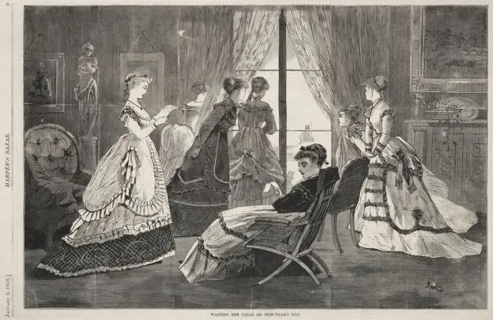 Framed Print : Waiting for Calls on New Years Day, 1869. Creator: Winslow Homer (American, 1836-1910) Framed Print : Waiting for Calls on New Years Day, 1869. Creator: Winslow Homer (American, 1836-1910)
