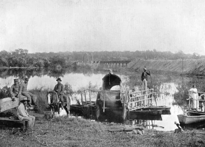 Framed Print : Waiting at the ferry, Paraguay, 1911 Framed Print : Waiting at the ferry, Paraguay, 1911