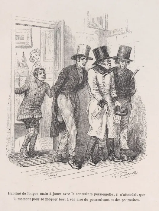 Framed Print : He was only waiting to make fun of the pursuer and the pursuit from the Little Miseries Framed Print : He was only waiting to make fun of the pursuer and the pursuit from the Little Miseries