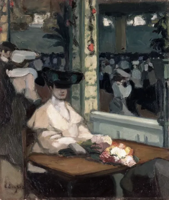 Framed Print : Waiting, Moulin de la Galette, 1905. Artist: Edmond Lempereur Framed Print : Waiting, Moulin de la Galette, 1905. Artist: Edmond Lempereur