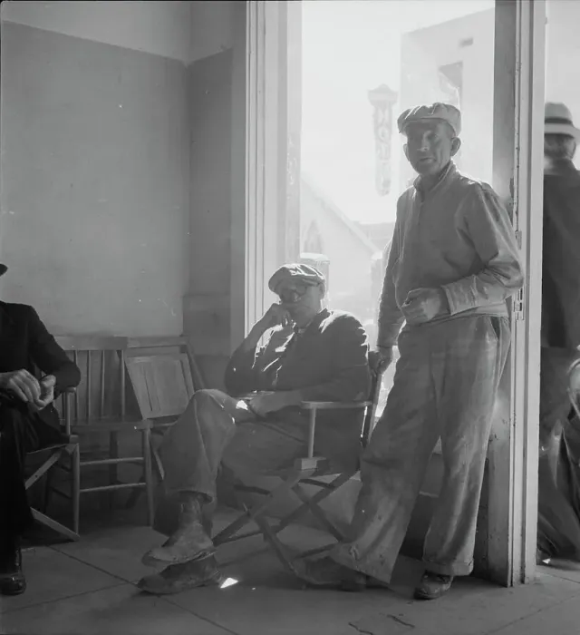 Framed Print : Waiting for the relief checks at Calipatria, California, 1937. Creator: Dorothea Lange Framed Print : Waiting for the relief checks at Calipatria, California, 1937. Creator: Dorothea Lange