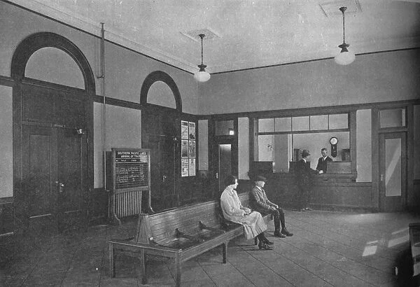 Waiting room, Redlands Station, California, 1926