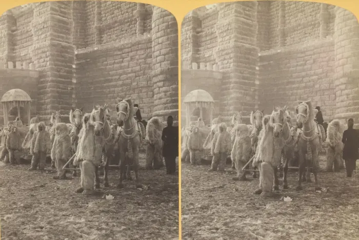 Framed Print : Waiting for the Royal family at entrance to Palace, 1886 / 88 Framed Print : Waiting for the Royal family at entrance to Palace, 1886 / 88