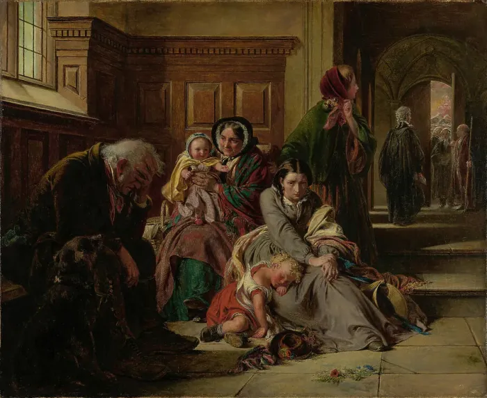 Framed Print : Waiting for the Verdict, 1859. Creator: Abraham Solomon Framed Print : Waiting for the Verdict, 1859. Creator: Abraham Solomon