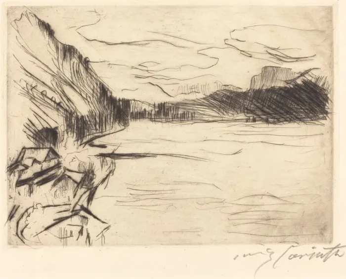 Framed Print : Am Walchensee (On Walchen Lake), 1923. Creator: Lovis Corinth Framed Print : Am Walchensee (On Walchen Lake), 1923. Creator: Lovis Corinth