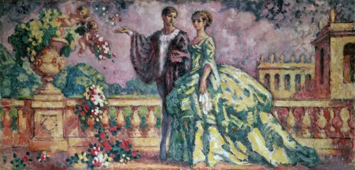 Framed Print : The Walk, 1911. Artist: Charles Guerin Framed Print : The Walk, 1911. Artist: Charles Guerin
