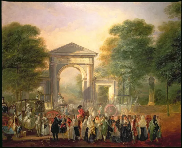 Framed Print : Walk in front of the Botanical Garden in Madrid, detail Framed Print : Walk in front of the Botanical Garden in Madrid, detail