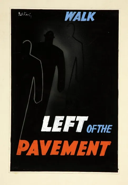 Framed Print : Walk left of the pavement, World War II poster, between 1939 and 1946 Framed Print : Walk left of the pavement, World War II poster, between 1939 and 1946