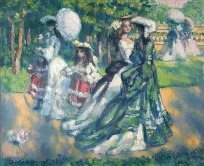 Framed Print : The Walk in Park, 1902. Artist: Guerin, Charles (1875-1939) Framed Print : The Walk in Park, 1902. Artist: Guerin, Charles (1875-1939)