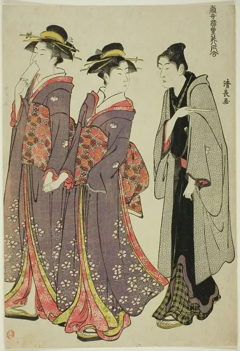 Framed Print : Out for a Walk, from the series A Collection of Contemporary Beauties of the Pleasure... c. 1783. Creator: Torii Kiyonaga. Out for a Walk, from the series A Collection of Contemporary Beauties of the Pleasure... c. 1783 Framed Print : Out for a Walk, from the series A Collection of Contemporary Beauties of the Pleasure... c. 1783. Creator: Torii Kiyonaga. Out for a Walk, from the series A Collection of Contemporary Beauties of the Pleasure... c. 1783
