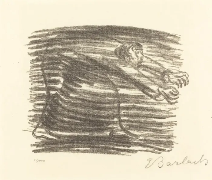 Framed Print : Walk in the Shadow, 1922. Creator: Ernst Barlach Framed Print : Walk in the Shadow, 1922. Creator: Ernst Barlach