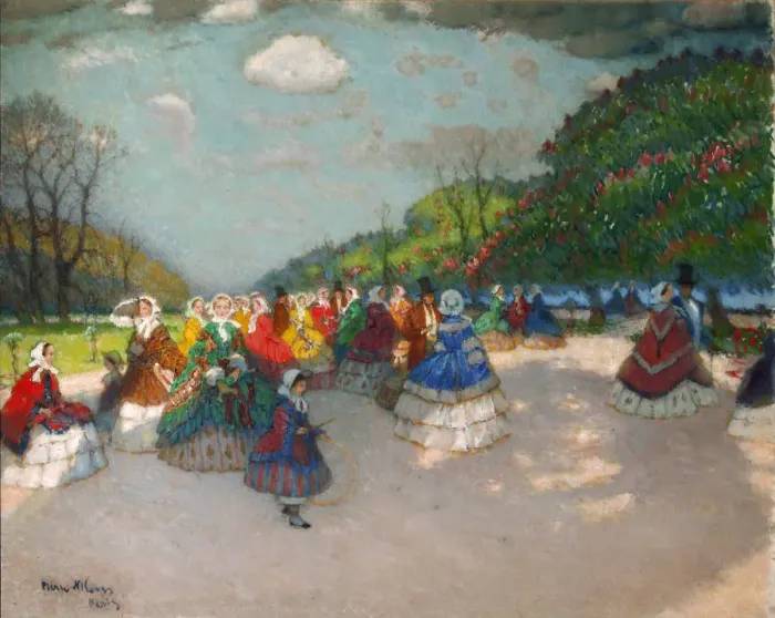 Framed Print : A Walk in the Spring Park. Artist: Nilus, Pyotr Alexandrovich (1869-1940) Framed Print : A Walk in the Spring Park. Artist: Nilus, Pyotr Alexandrovich (1869-1940)