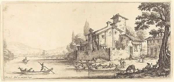 The Walk by the Water, probably c. 1630. Creator: Jacques Callot